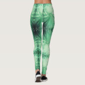 Geweldige Bord Groene Palmboom Blad Leggings (Achterkant)