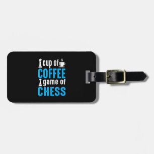 Geweldige bordspel - Kopje koffie spel van schaken Bagagelabel