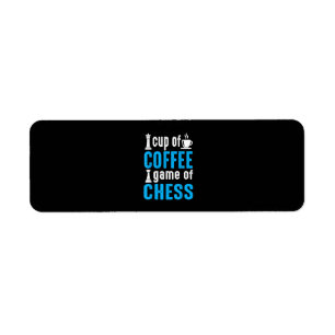 Geweldige bordspel - Kopje koffie spel van schaken Etiket