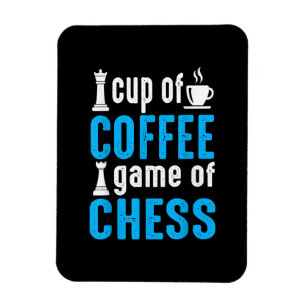 Geweldige bordspel - Kopje koffie spel van schaken Magneet