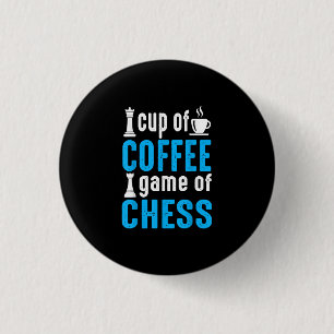 Geweldige bordspel - Kopje koffie spel van schaken Ronde Button 3,2 Cm