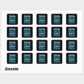Geweldige bordspel - Kopje koffie spel van schaken Vierkante Sticker (Vel)