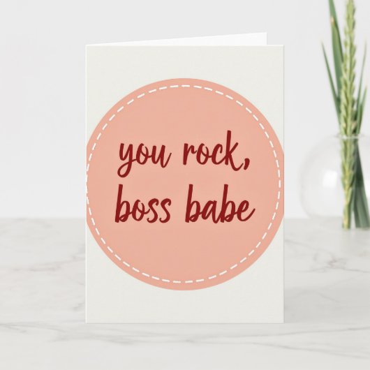 Geweldige Boss Babe Je Bent Geweldig Kaart (Voorkant)