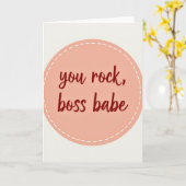 Geweldige Boss Babe Je Bent Geweldig Kaart (Gele Bloem)