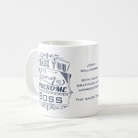 Geweldige Boss-waardering Koffiemok (Voorkant links)