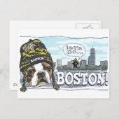 Geweldige Boston Fan Black en Gold Pet Briefkaart (Voorkant / Achterkant)