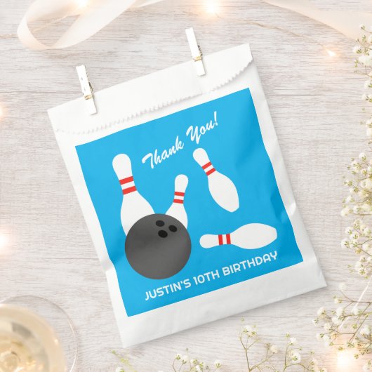 Geweldige bowling verjaardagsfeestje gunsttassen v bedankzakje (Geknipt)