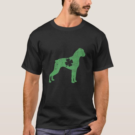 Geweldige Boxer Saint Patrick's Day Dog Dad Ma T-shirt (Voorkant)