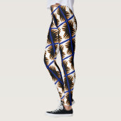 Geweldige brandweerlampen Abstracte Leggings afdru (Links)