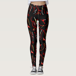 Geweldige brandweerlampen Abstracte Leggings afdru