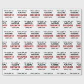 Geweldige brandweerman Grappige brandweerman Cadeaupapier (Vlak)