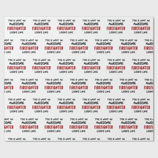 Geweldige brandweerman Grappige brandweerman Cadeaupapier (Vlak)