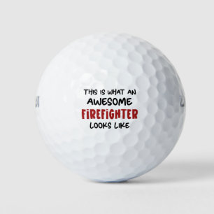 Geweldige brandweerman Grappige brandweerman Golfballen