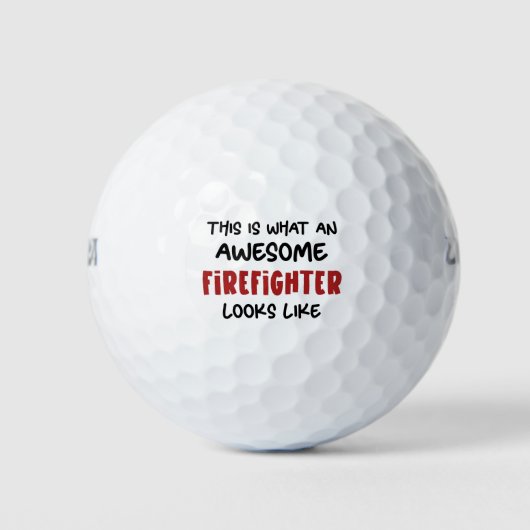 Geweldige brandweerman Grappige brandweerman Golfballen (Voorkant)