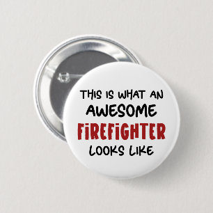 Geweldige brandweerman Grappige brandweerman Ronde Button 5,7 Cm