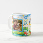 Geweldige Bro Dinosaurus Gaming Aangepaste Foto Co Koffiemok (Voorkant links)