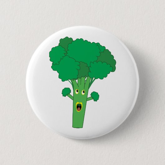 Geweldige Broccoli Grappige Groente Ronde Button 5,7 Cm (Voorkant)