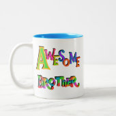 Geweldige broedert-T-shirts en cadeaus Tweekleurige Koffiemok (Links)