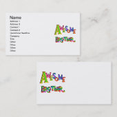 Geweldige broedert-T-shirts en cadeaus Visitekaartje (Voorkant / Achterkant)