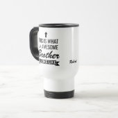 Geweldige Broer – Gepersonaliseerd Grappig Cadeau  Reisbeker (Voorkant links)