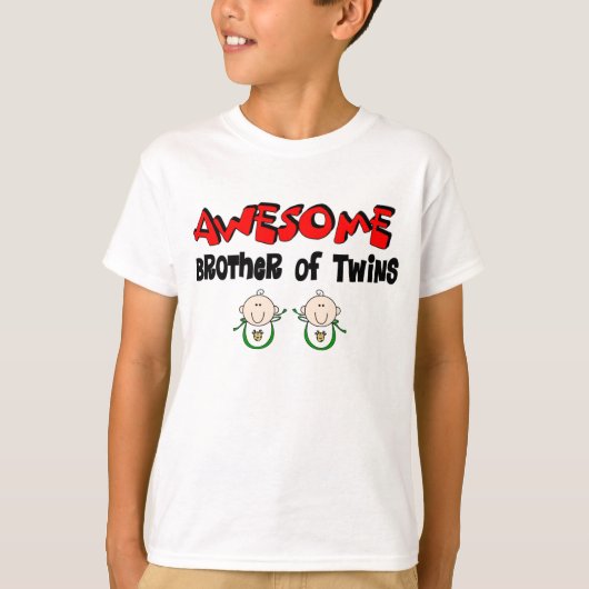 GEWELDIGE broer van TWINS T-shirt (Voorkant)