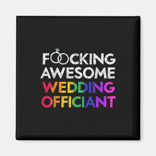 Geweldige bruiloft Officiant T-shirt LGBT bruiloft Magneet (Voorkant)