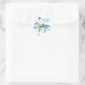 Geweldige BTG Blue UC CadeauLabels Ronde Sticker (Tas)