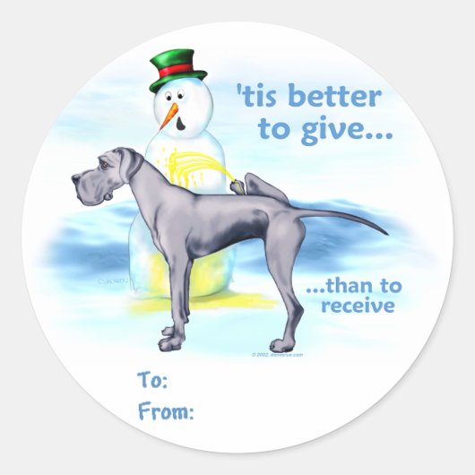 Geweldige BTG Blue UC CadeauLabels Ronde Sticker (Voorkant)