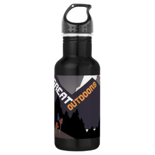 Geweldige Buitenlucht Retro Montana Reisadvertenti Waterfles
