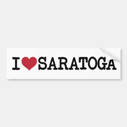Geweldige Bumpersticker 'I Love Saratoga' (Voorkant)