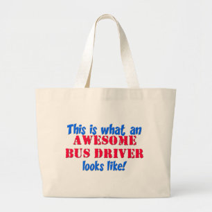 Geweldige busstuurprogramma grote tote bag
