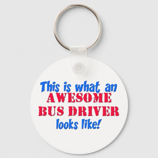 Geweldige busstuurprogramma sleutelhanger (Voorkant)