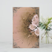 Geweldige Butterflies Pixel Art Briefpapier (Staand voorkant)