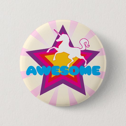 Geweldige Button Unicorn (Voorkant)