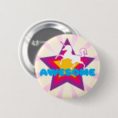 Geweldige Button Unicorn (Voorkant /achterkant)