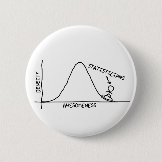 Geweldige Button van statisticus (Voorkant)