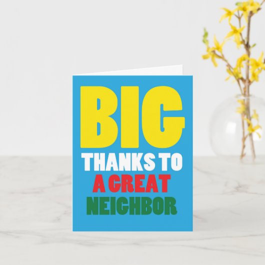 Geweldige buur dank je kaart (Gele Bloem)