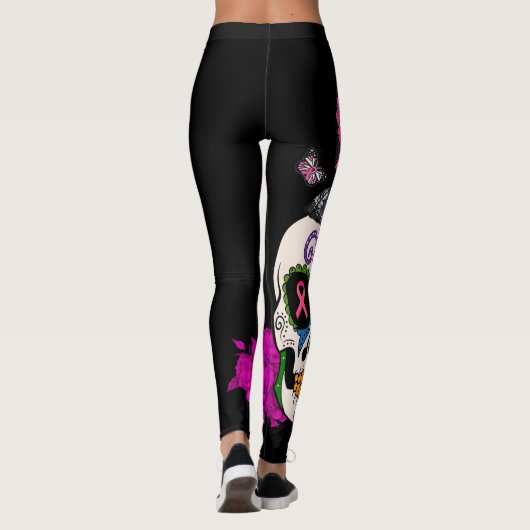 Geweldige cadeauidee voor borstkanker leggings (Achterkant)