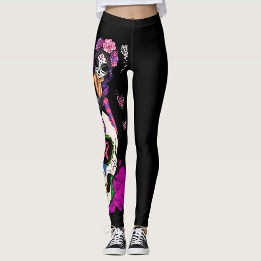 Geweldige cadeauidee voor borstkanker leggings (Voorkant)