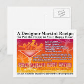 Geweldige Caesar's Ghost Halloween Martini Recept  Briefkaart (Voorkant / Achterkant)