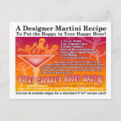Geweldige Caesar's Ghost Halloween Martini Recept  Briefkaart (Voorkant)