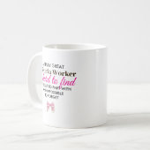 Geweldige Cafetariamedewerker Gepersonaliseerd Naa Koffiemok (Voorkant links)