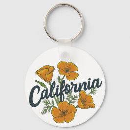 Geweldige California Poppy Sleutelhanger
