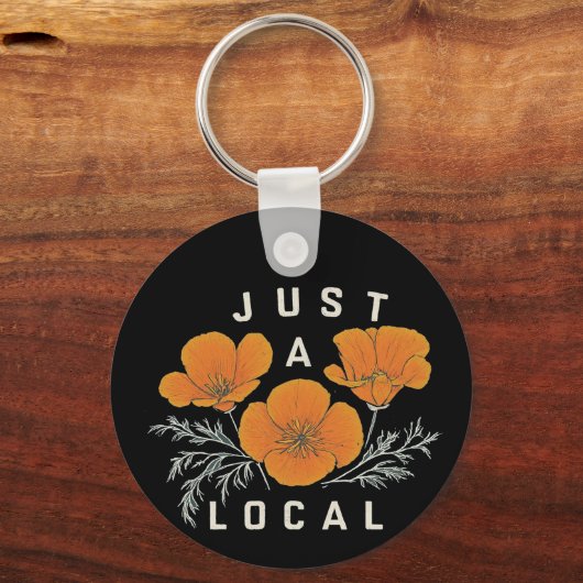 Geweldige California Poppy Sleutelhanger (Achterkant)