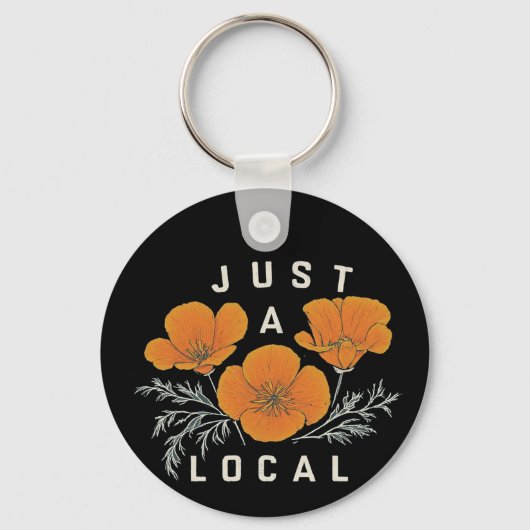 Geweldige California Poppy Sleutelhanger (Achterkant)