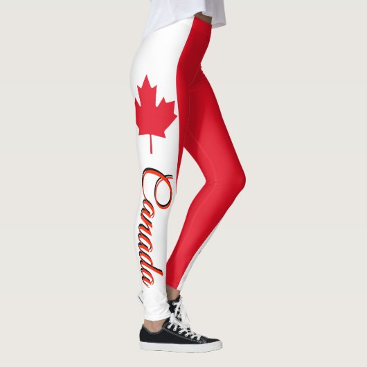 Geweldige Canadese vlag van Canada Leggings (Rechts)