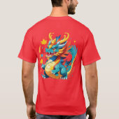 Geweldige Cartoon Dragon T-shirt (Achterkant)