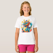 Geweldige Cartoon Dragon T-shirt (Voorkant volledig)