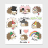 Geweldige Cartoon Egels Sticker Set (Vel)