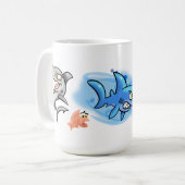 Geweldige Cartoon haaien Koffiemok (Voorkant links)